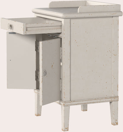 This Laura Ashley bedside cabinet from the Annaside collection features 1 drawer and 2 doors opening to inside shelving 