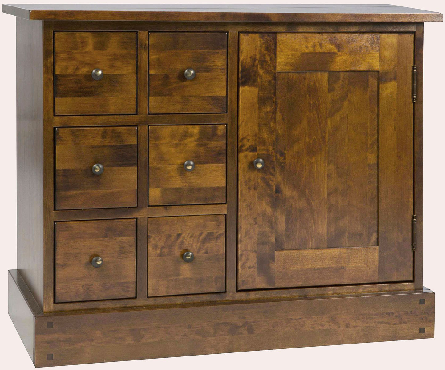 Laura Ashley 1 Door 6 Drawer Sideboard from the Garrat collection in a chestnut colour finish with internal cupboard storage 