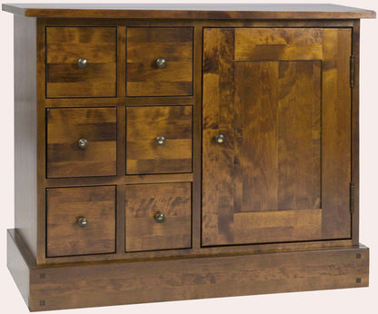 Laura Ashley 1 Door 6 Drawer Sideboard from the Garrat collection in a chestnut colour finish with internal cupboard storage 