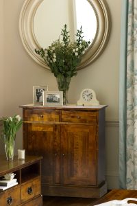 Laura Ashley 2 Door 2 Drawer Narrow Sideboard from the Garrat Chestnut collection features 2 top drawers and 2 cabinet doors with internal storage space