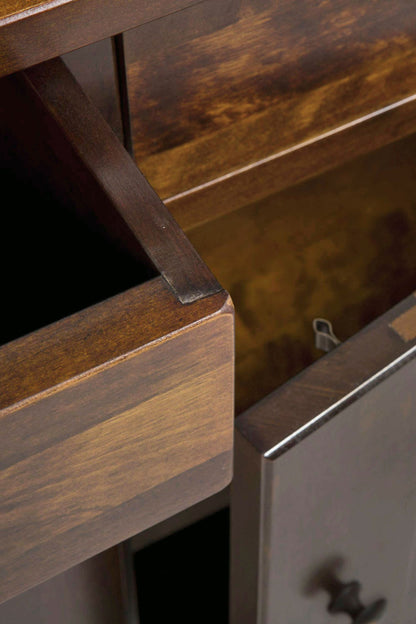 Laura Ashley Garrat Chestnut 2 Door 2 Drawer Sideboard made from solid birch wood in a chestnut colour finish