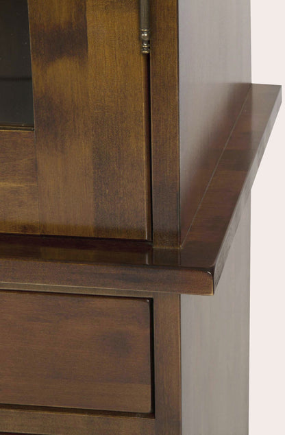 Laura Ashley Display cabinet crafted from solid birch wood with glass panelled doors and 4 drawers for storage