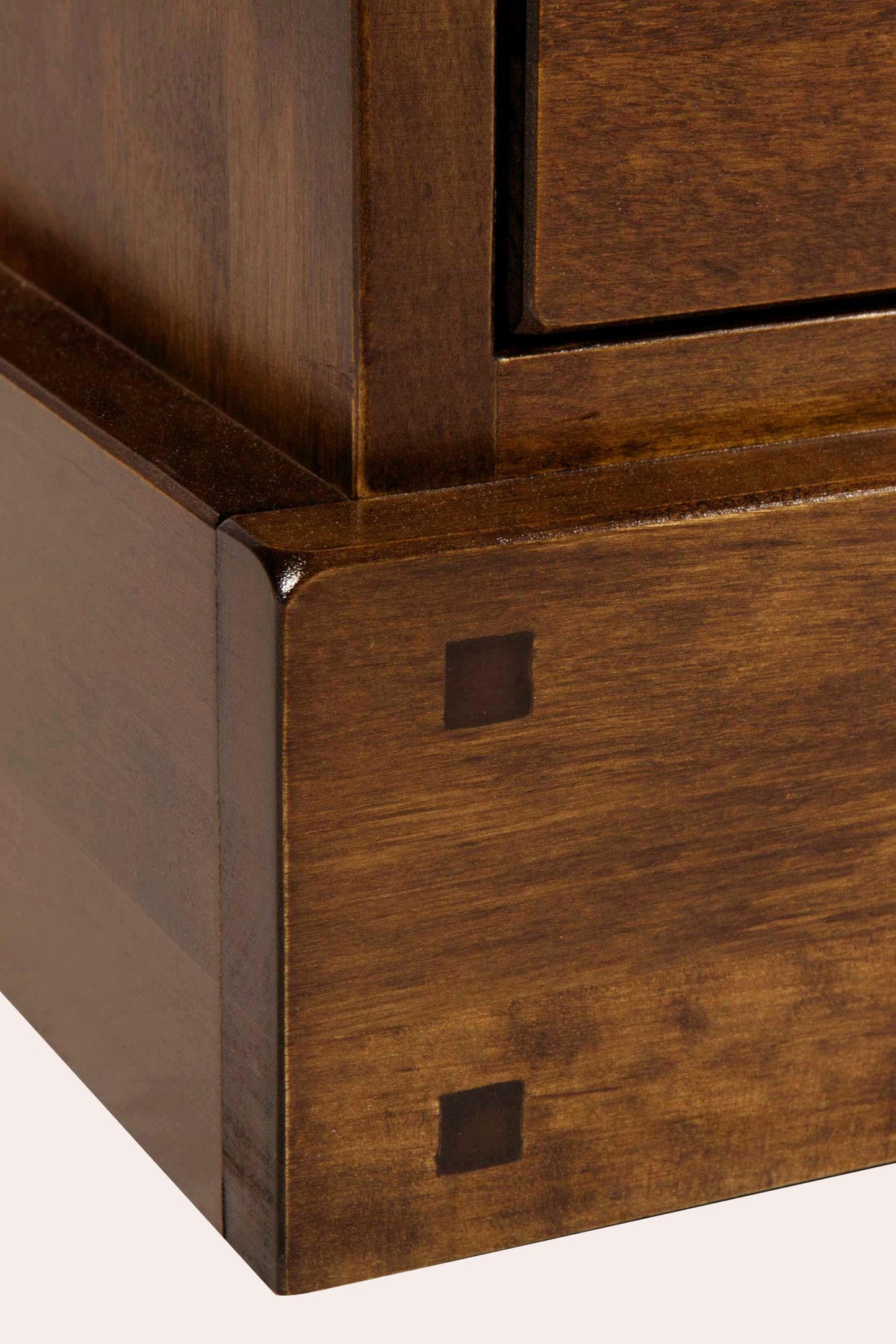 Laura Ashley Garrat 3 drawer large TV cabinet is traditionally crafted from solid birch wood with a deep chestnut finish