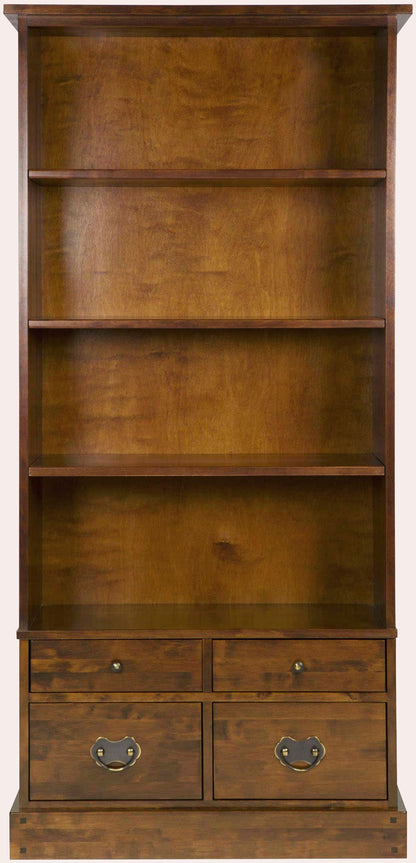 Laura Ashley Single Bookcase crafted from birch wood features 4 spacious shelves and 4 storage lower drawers