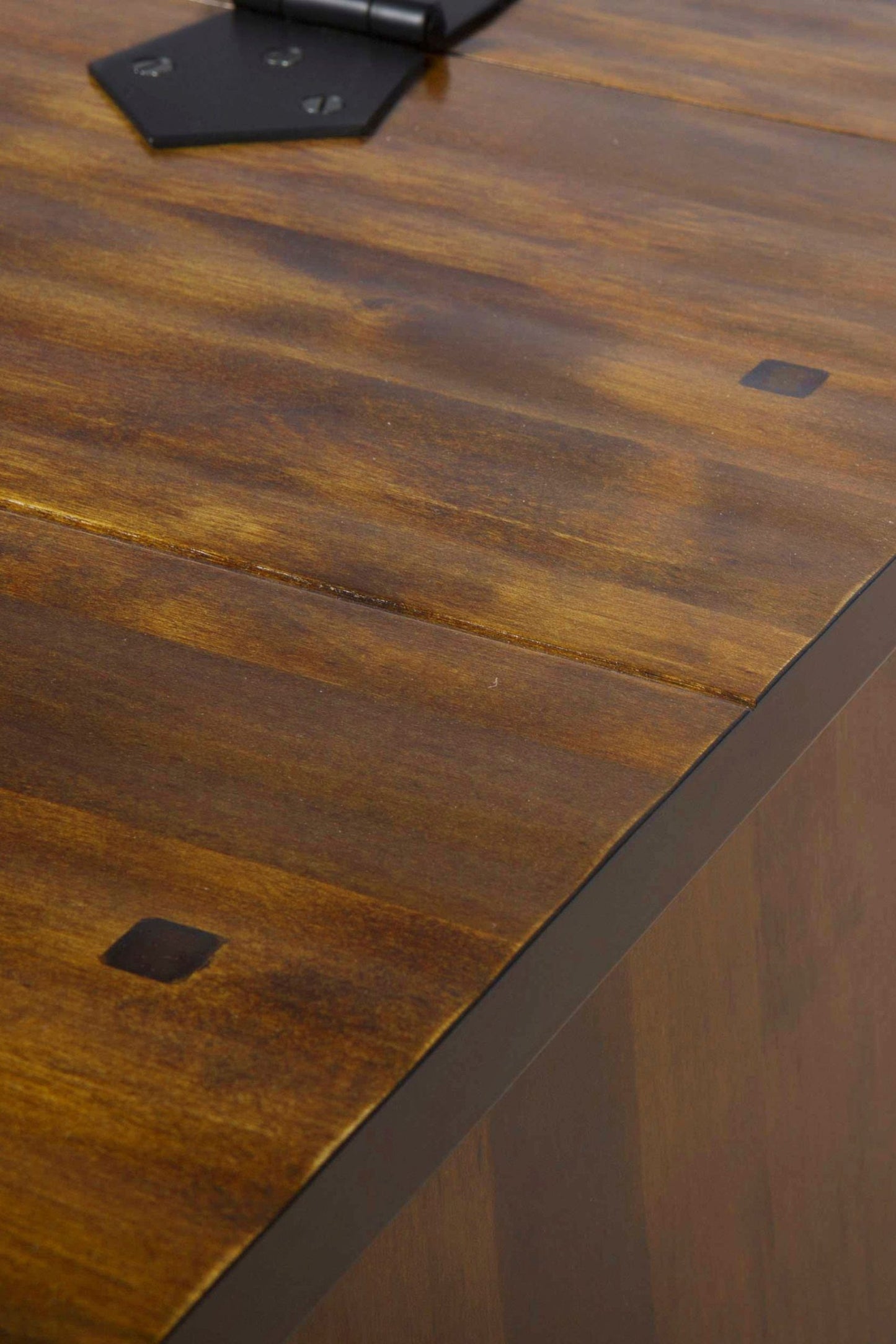 Laura Ashley birch wood coffee table in chestnut finish with nine drawers and lift-top design