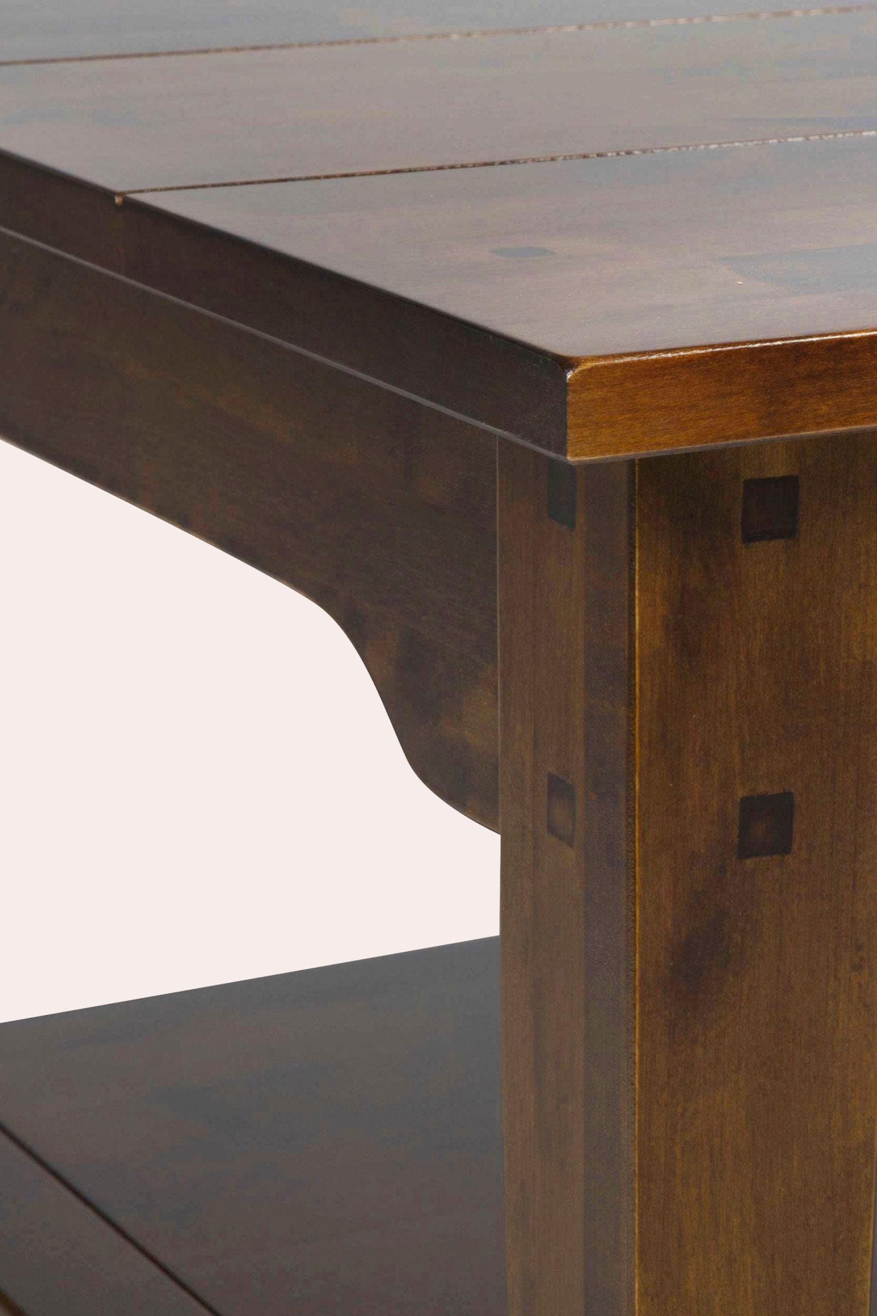 Laura Ashley Garrat Chestnut Rectangular Coffee Table is traditionally crafted from birch wood with rectangular table top and square legs with underneath shelving