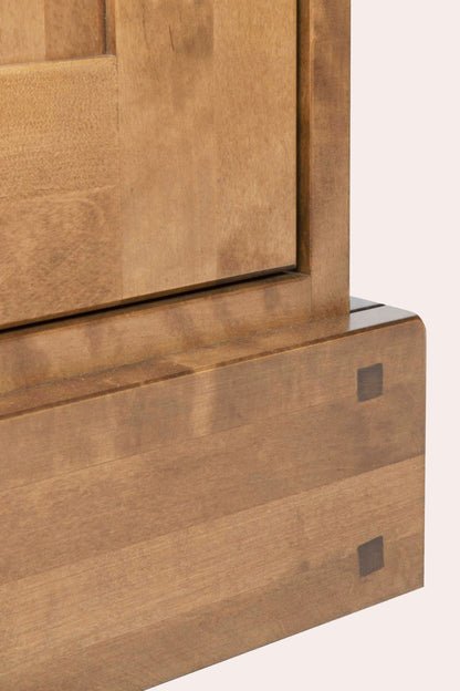 Laura Ashley Garrat Honey 2 Door 2 Drawer Narrow Sideboard crafted from solid birch wood with a honey colour finish