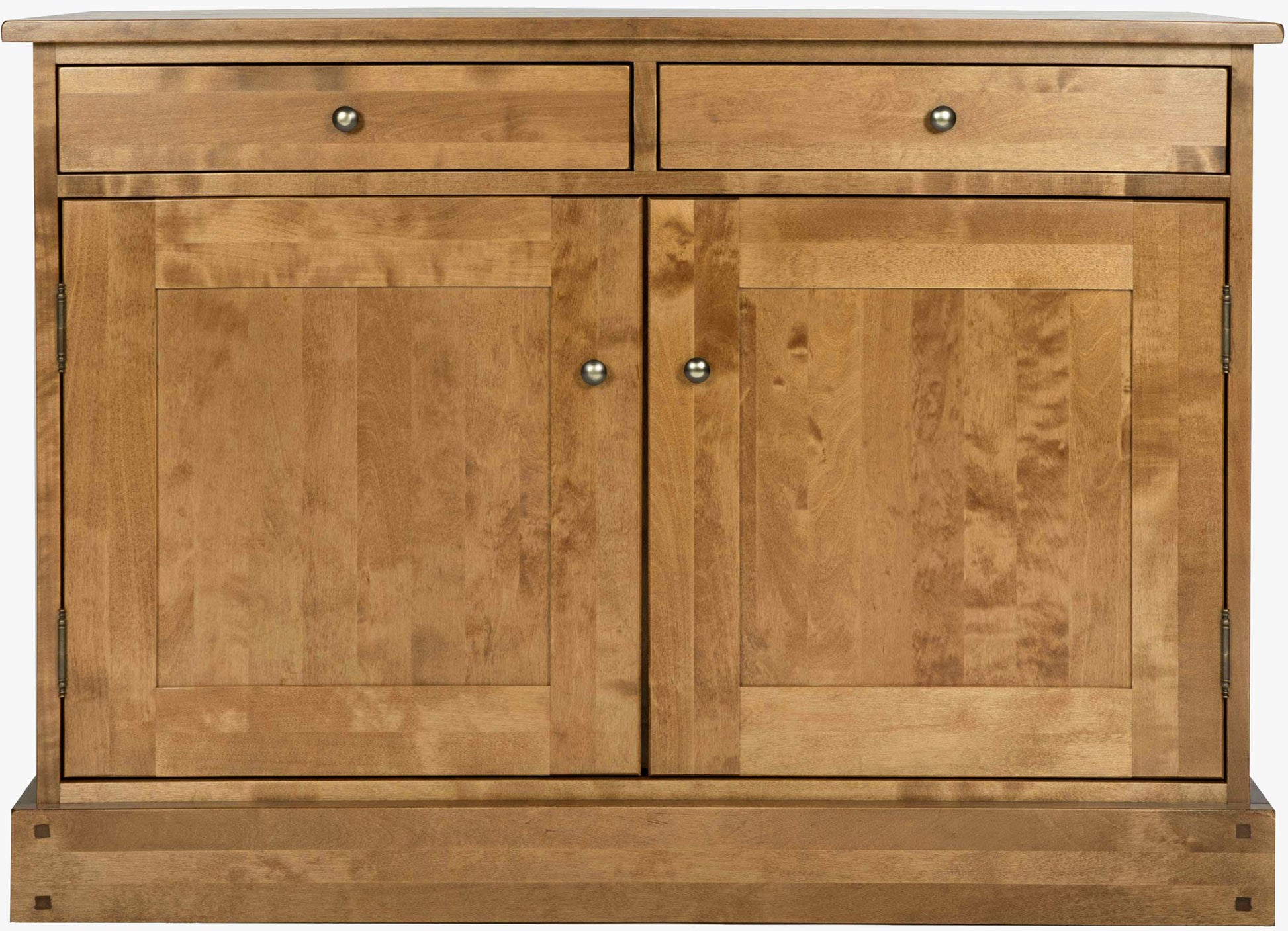Laura Ashley Garrat Honey 2 Door 2 Drawer Sideboard features 2 top drawers and 2 cupboard drawers with internal shelves for storage and metal handles