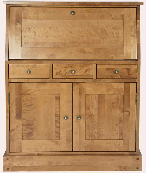 Laura Ashley Garrat Honey 2 Door 3 Drawer traditional bureau desk with pull down writing table and internal storage options