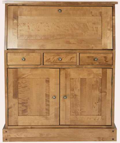 Laura Ashley Garrat Honey 2 Door 3 Drawer traditional bureau desk with pull down writing table and internal storage options