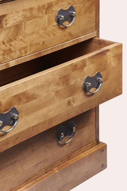 Laura Ashley 3 Drawer Chest from the Garrat collection features 3 drawers in a  warm honey finish with metal drop handles