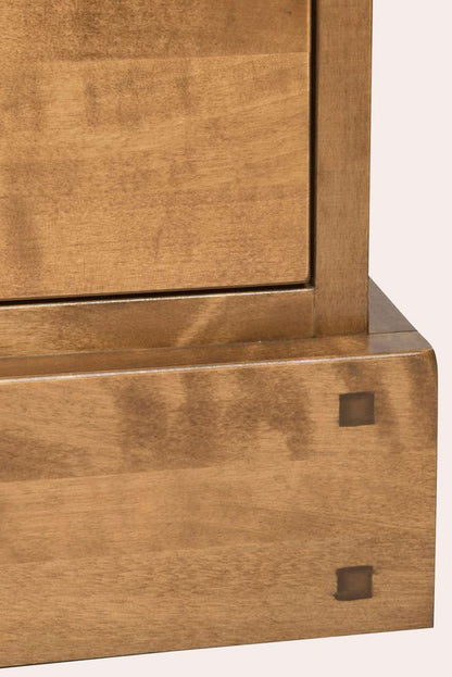 Laura Ashley Garrat 3 Drawer TV Unit is crafted from solid birch wood in a warm honey colour finish
