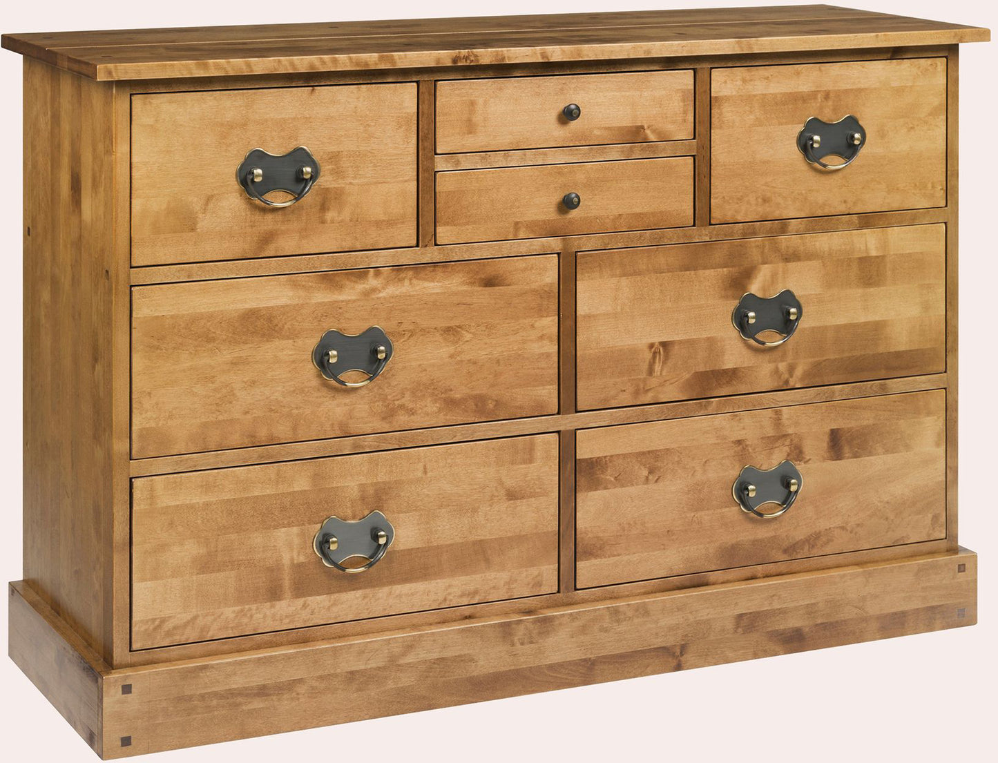 Laura Ashley Garrat Honey 4+4 Drawer Chest with classic joinery and multi drawer layout, crafted from solid birch wood with metal handles