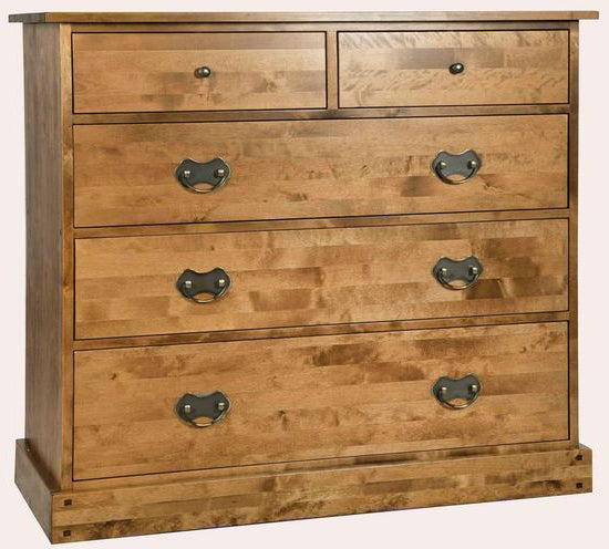 Laura Ashley Garrat Honey 5 Drawer Chest crafted from solid birch wood with metal handles
