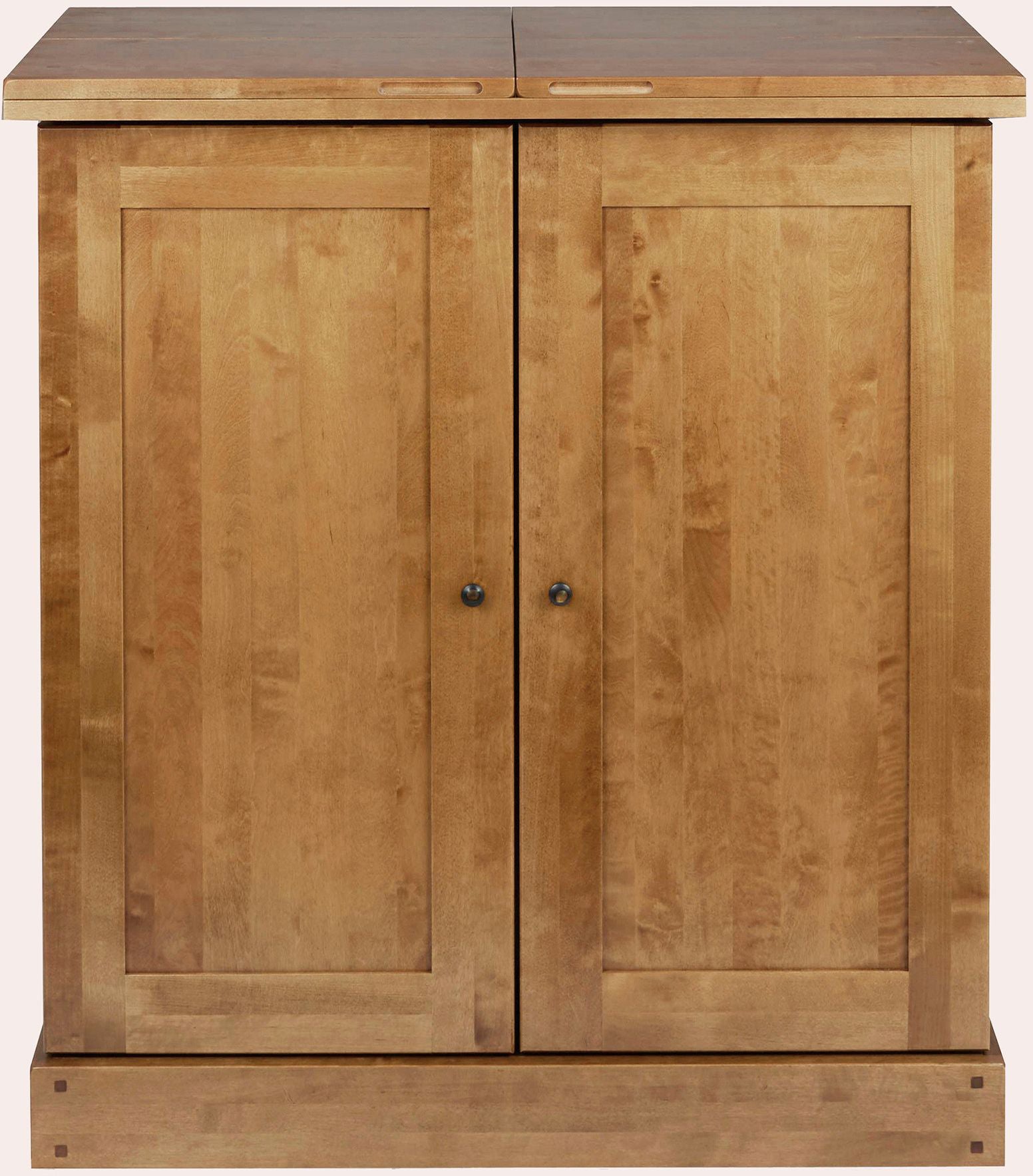 Laura Ashley Garrat Honey Drinks Cabinet with fold out serving top, 2 cabinet doors opening to a bottle and barware storage