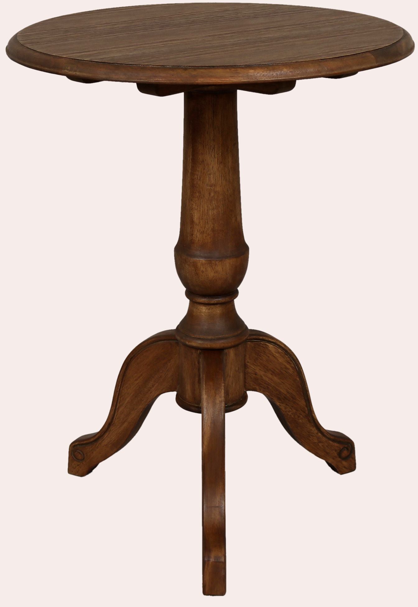 The Laura Ashley Montpellier Side Table in aged walnut finish makes a perfect bedside or everyday side table