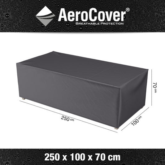 Lounge Bench Aerocover 250cm x 100cm x 70cm is a breathable water resistant furniture cover with adjustable drawstrings for a custom fit