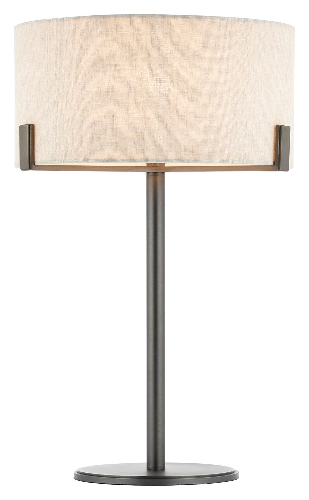 Gallery Direct Hayfield Table Lamp Bronze/Natural, complete product view on a white background