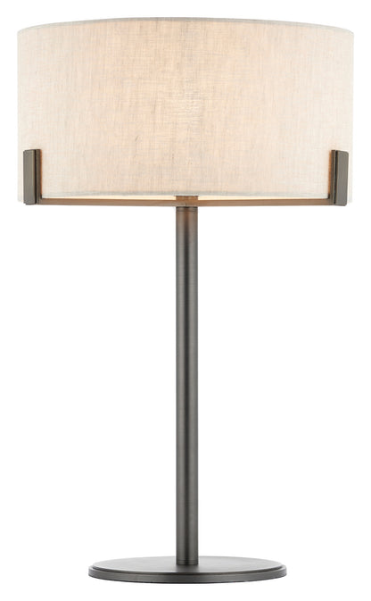 Gallery Direct Hayfield Table Lamp Bronze/Natural, complete product view on a white background