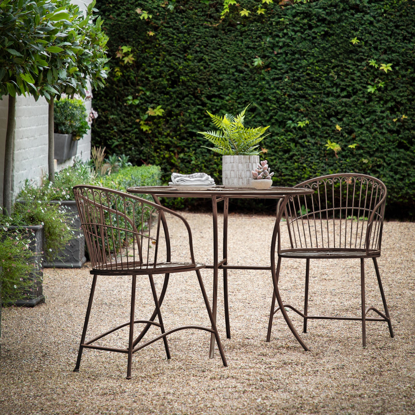 Gallery Garden Siracusa 2 Seater Bistro Set in Noir