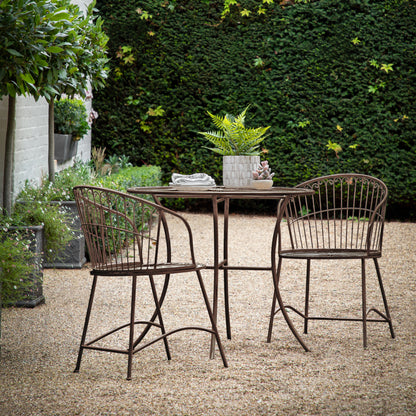 Gallery Garden Siracusa 2 Seater Bistro Set in Noir