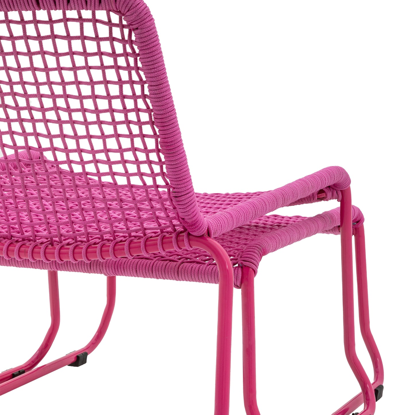 Gallery Garden Sassano Lounge Chair with Footstool in Pink