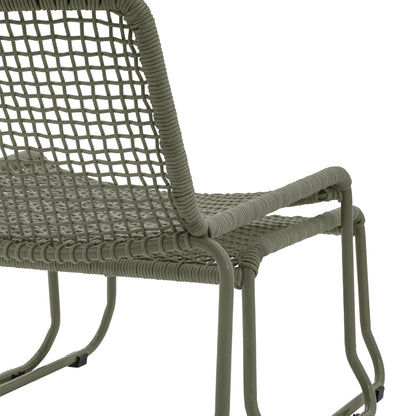 Gallery Garden Sassano Lounge Chair with Footstool in Green