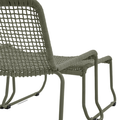 Gallery Garden Sassano Lounge Chair with Footstool in Green