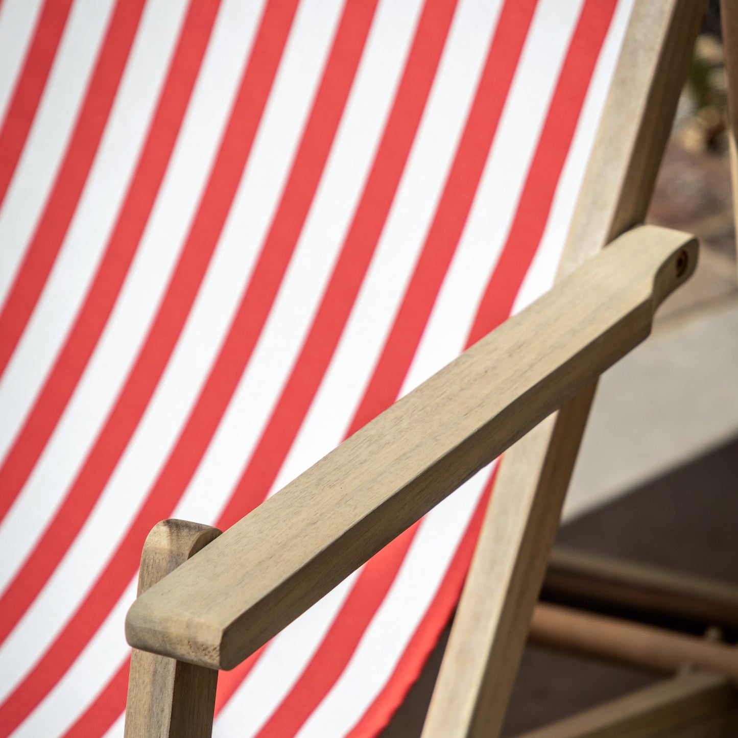 Gallery Garden Red Stripe Deck Chair