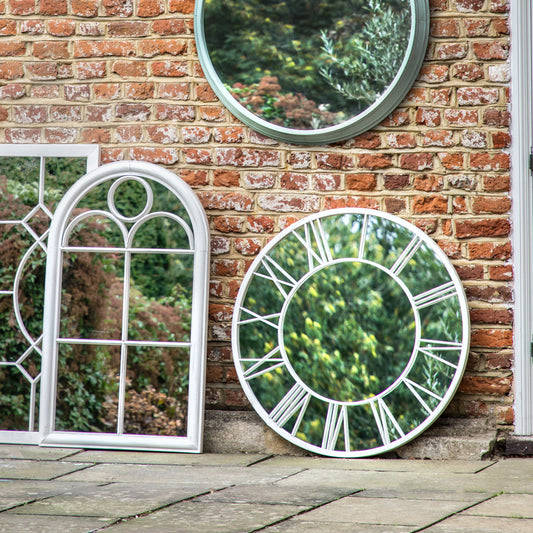 Gallery Direct Longfield Outdoor Mirror Distressed White - image 1