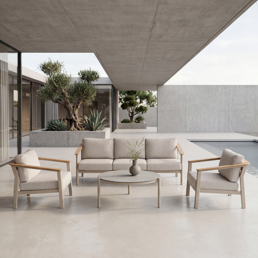 4 Seasons Outdoor Olivia Lounge Set with Footstool