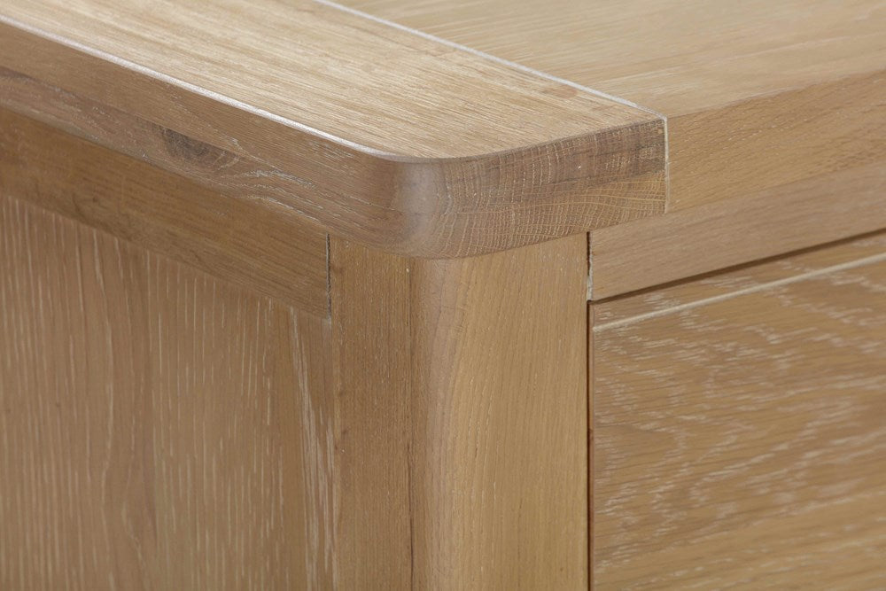 Papaya Foxington 2 Over 3 Chest crafted in solid Natural Oak with curved edges