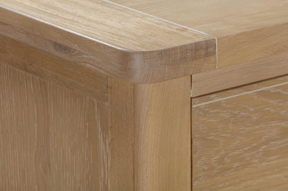 Papaya Foxington 2 Over 3 Chest crafted in solid Natural Oak with curved edges