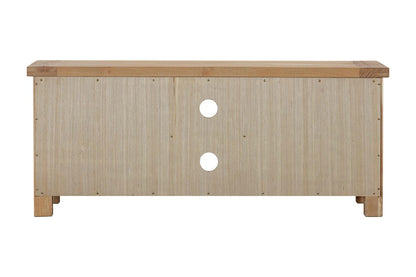 Papaya Foxington Large TV cabinet in Natural Oak with cable access holes at the rear