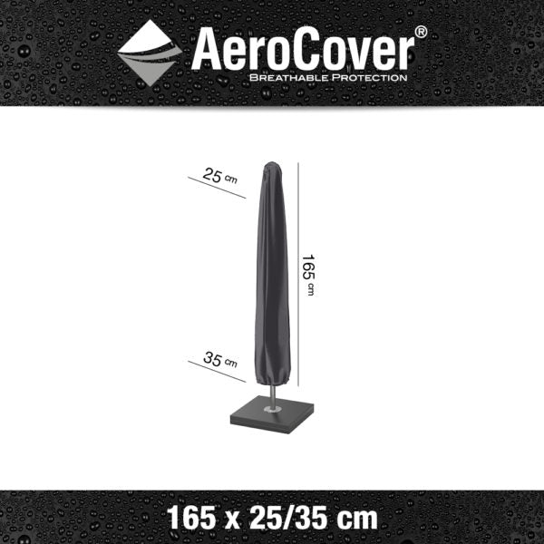 Parasol Aerocover 165cm x 35cm is a breathable water resistant parasol cover with adjustable drawstring stoppers to ensure a secure custom fit