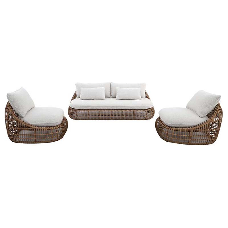Royal Garden Norden Lounge Set is a striking collection comprising of a generous sofa, 2 armchairs, a side and coffee table