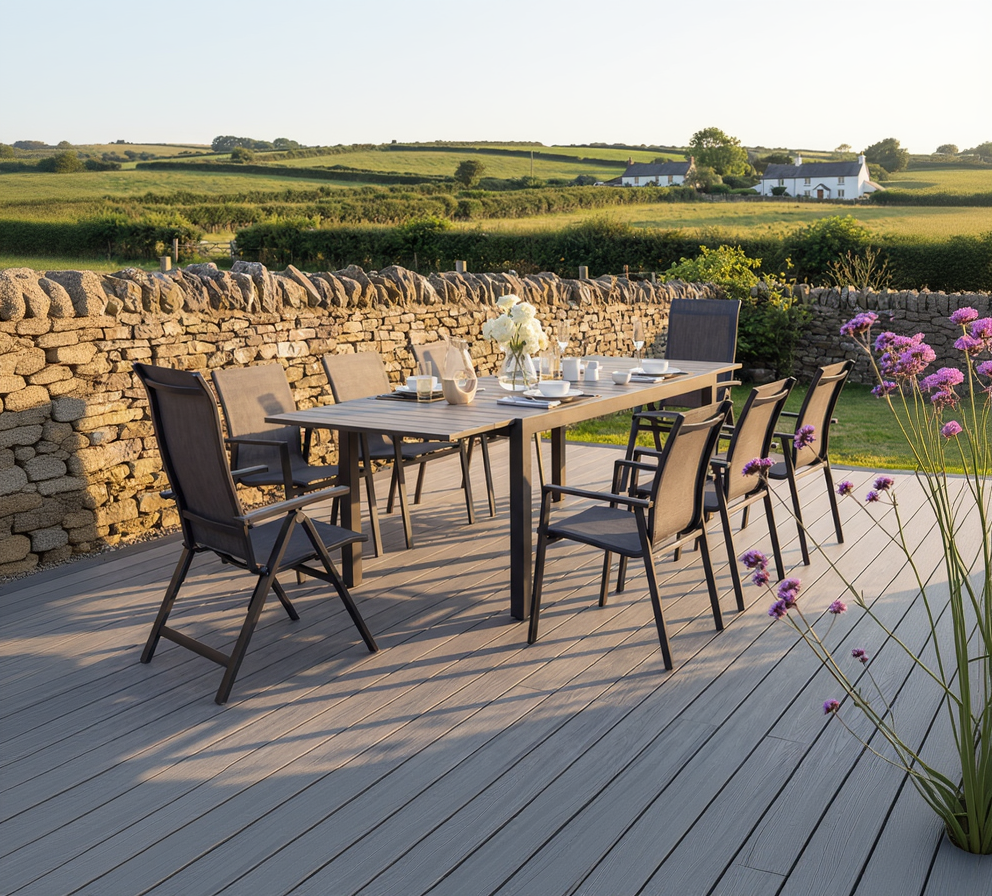 Royal Garden Catala 8 Seat Mixed Extending Dining Set