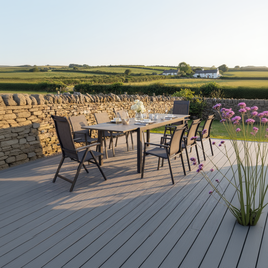 Royal Garden Catala 8 Seat Mixed Extending Dining Set