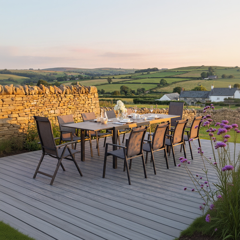 Royal Garden Catala 10 Seat Mixed Extending Dining Set