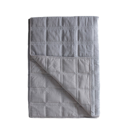 Gallery Direct Quilted Cotton Velvet Bedspread Grey - image 2