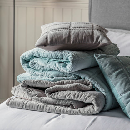 Gallery Direct Quilted Cotton Velvet Bedspread Grey - image 4