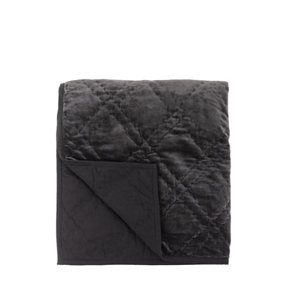 Gallery Direct Quilted Cotton Velvet Bedspread Charcoal - image 2