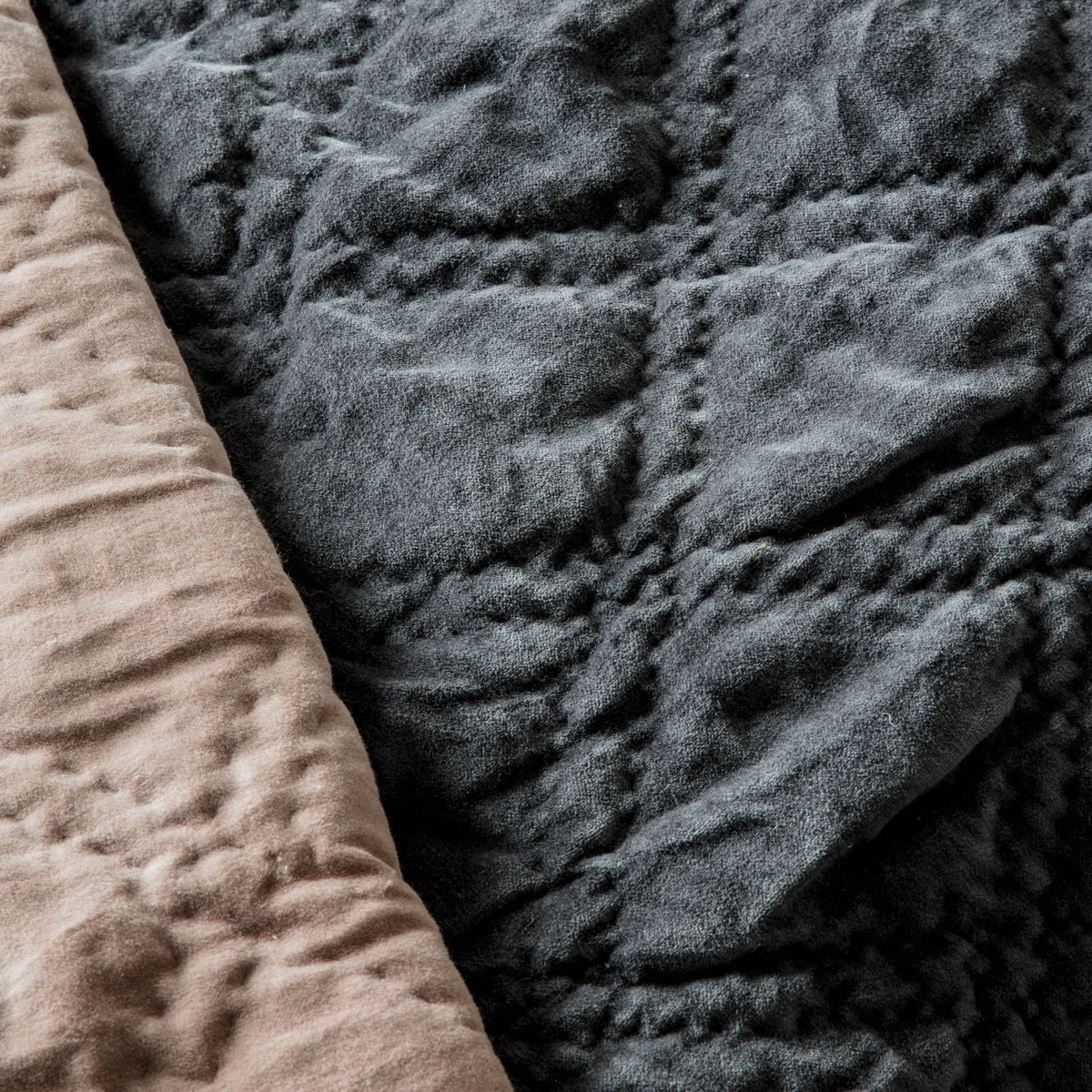 Gallery Direct Quilted Cotton Velvet Bedspread Charcoal - image 3