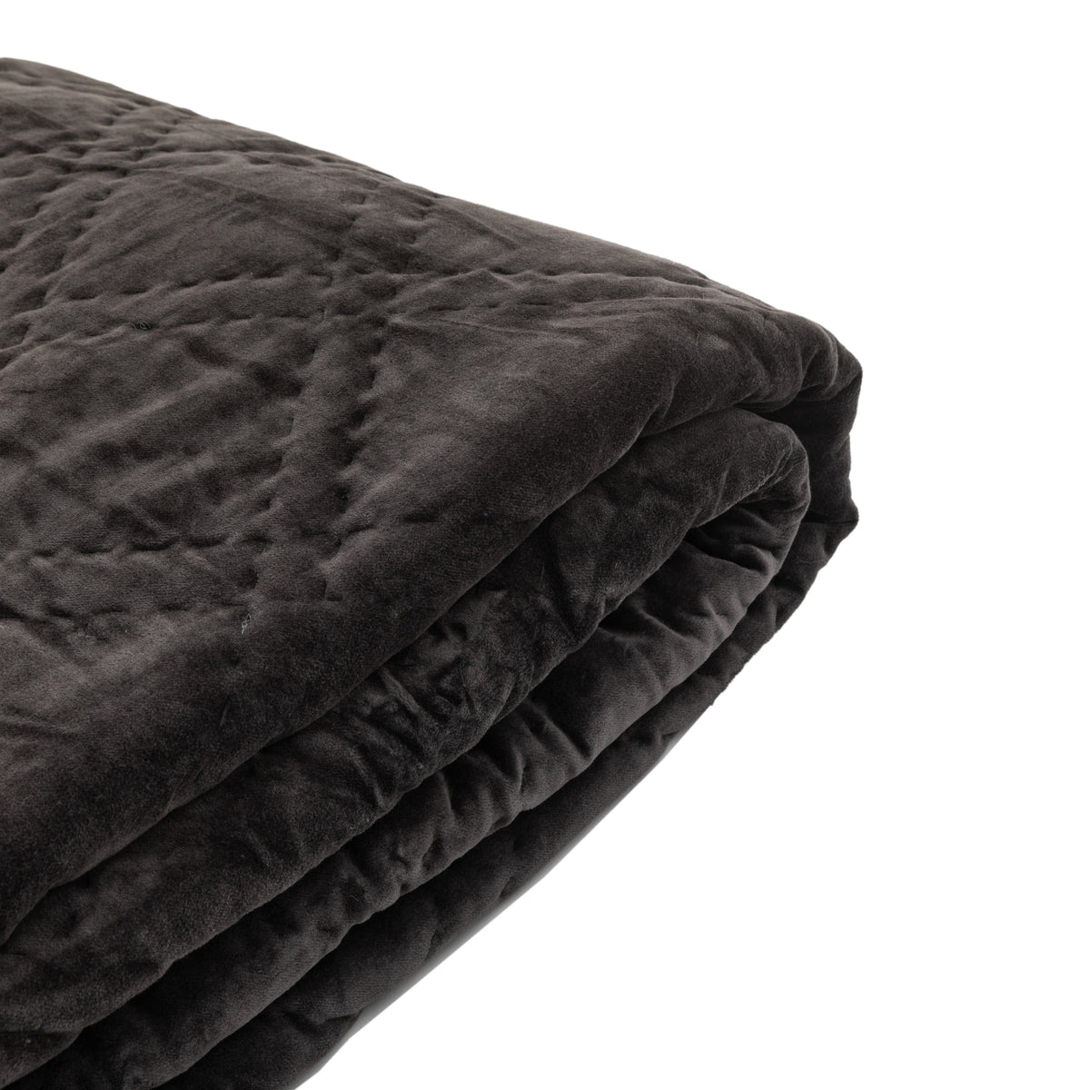 Gallery Direct Quilted Cotton Velvet Bedspread Charcoal - image 5