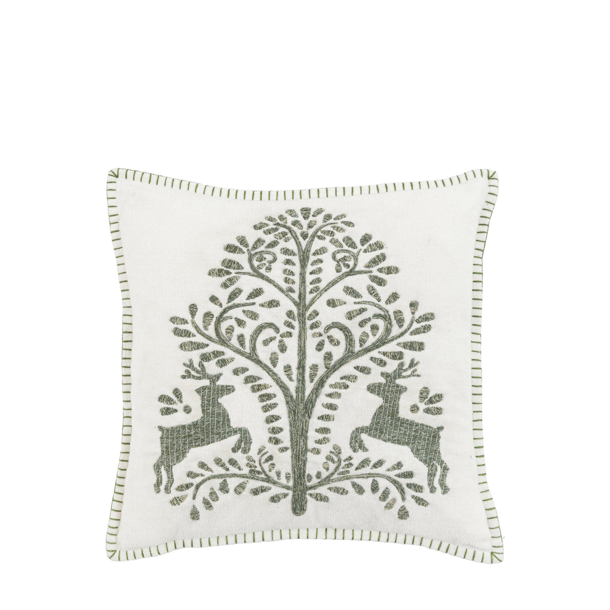 Gallery Direct Woodland Tree Scene Embroidered Cushion Poly Filled - image 2