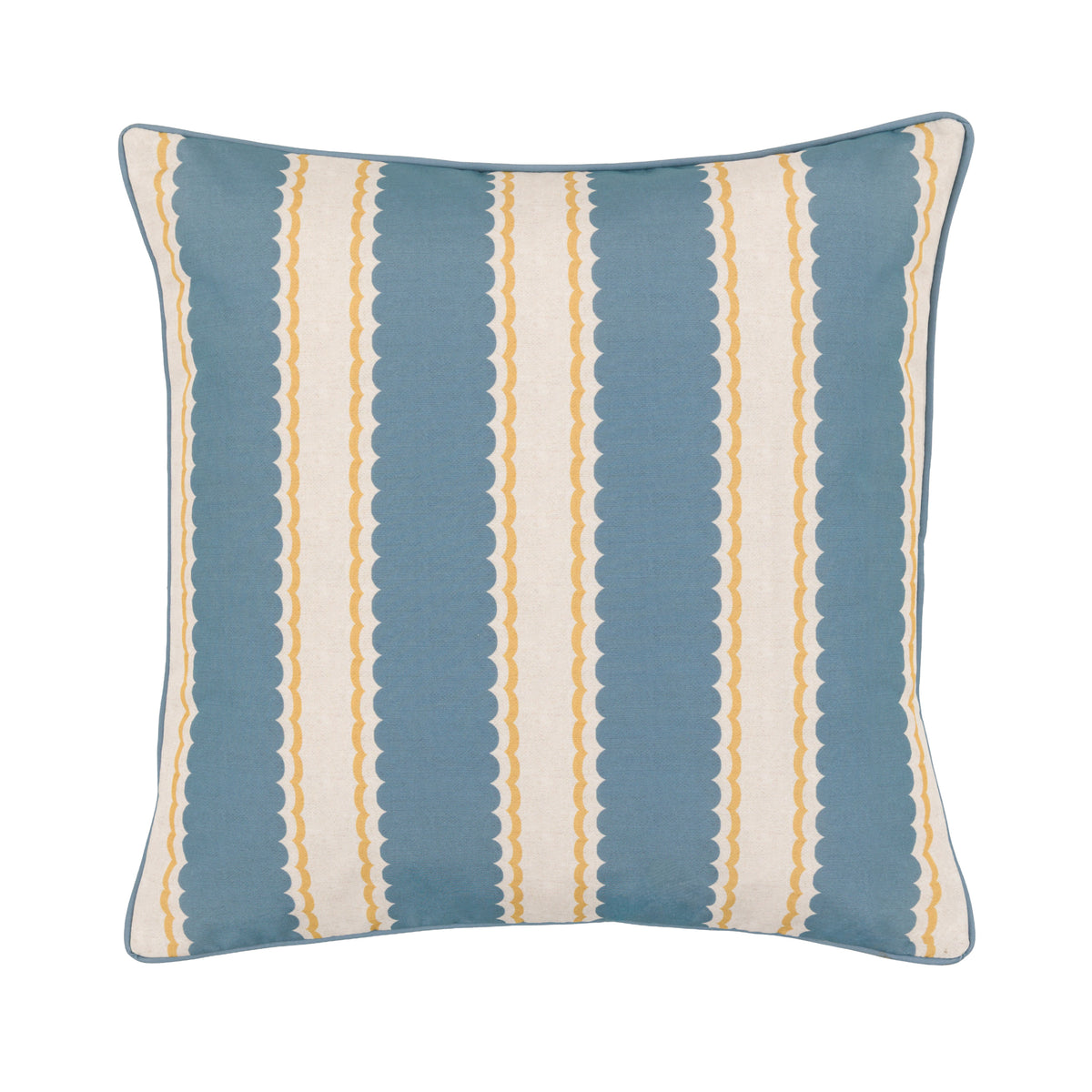 Gallery Direct Calivana Cushion Blue/Ochre Poly Filled - image 2