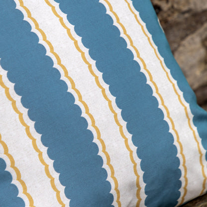 Gallery Direct Calivana Cushion Blue/Ochre Poly Filled - image 4