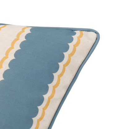 Gallery Direct Calivana Cushion Blue/Ochre Poly Filled - image 8