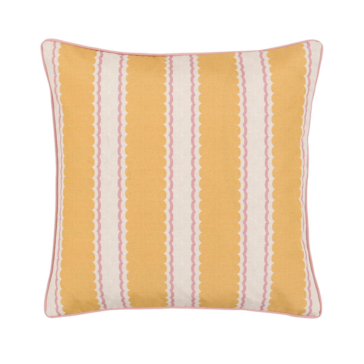Gallery Direct Calivana Stripe Cushion Ochre/Pink Poly Filled - image 2