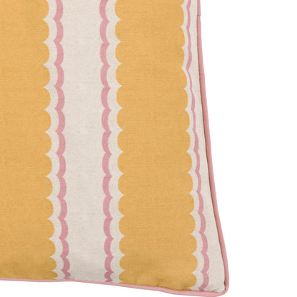 Gallery Direct Calivana Stripe Cushion Ochre/Pink Poly Filled - image 7